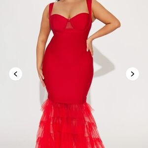 Elegant Red Evening Gown